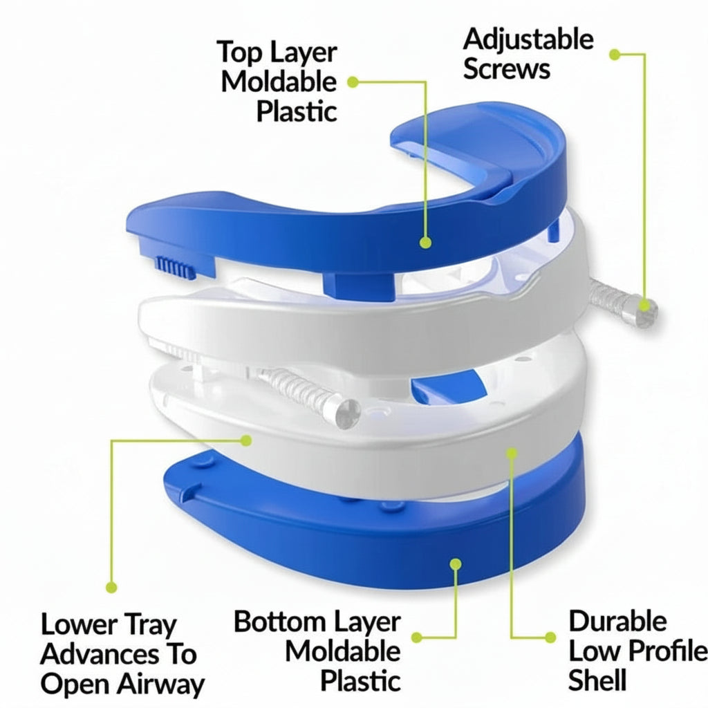 Snore Reducing Mouth Guard Adjustable Sleep Apnea Device