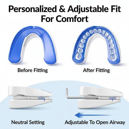 Snore Reducing Mouth Guard Adjustable Sleep Apnea Device