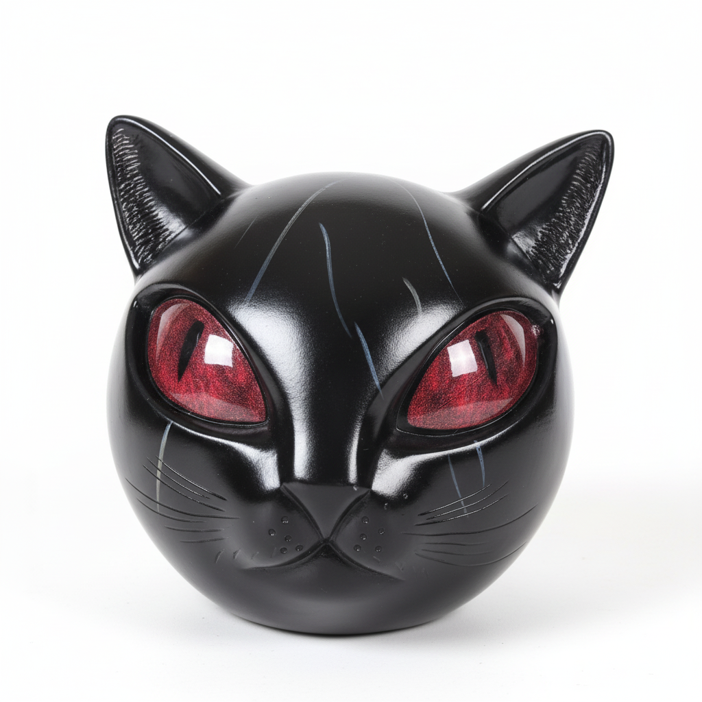 Whimsical Resin Cat Figurine Decorative Table Accent