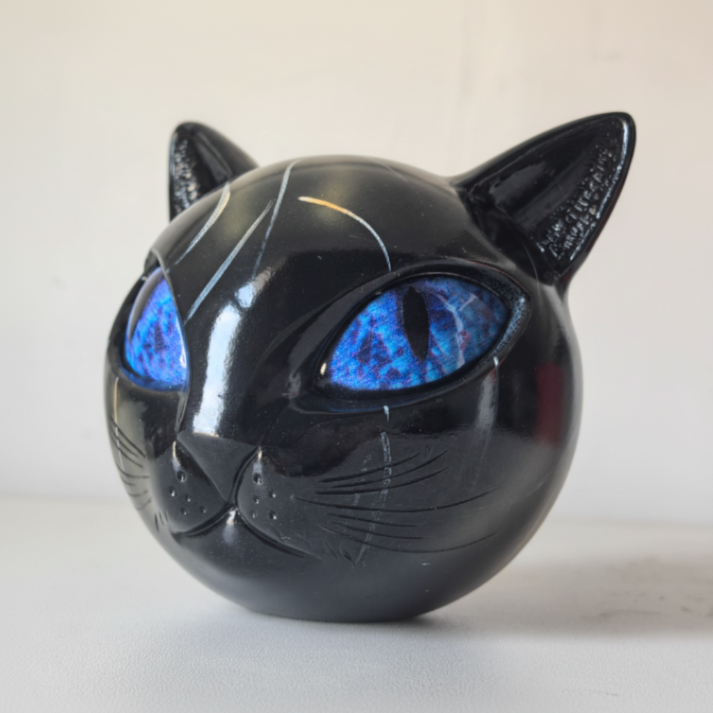 Whimsical Resin Cat Figurine Decorative Table Accent
