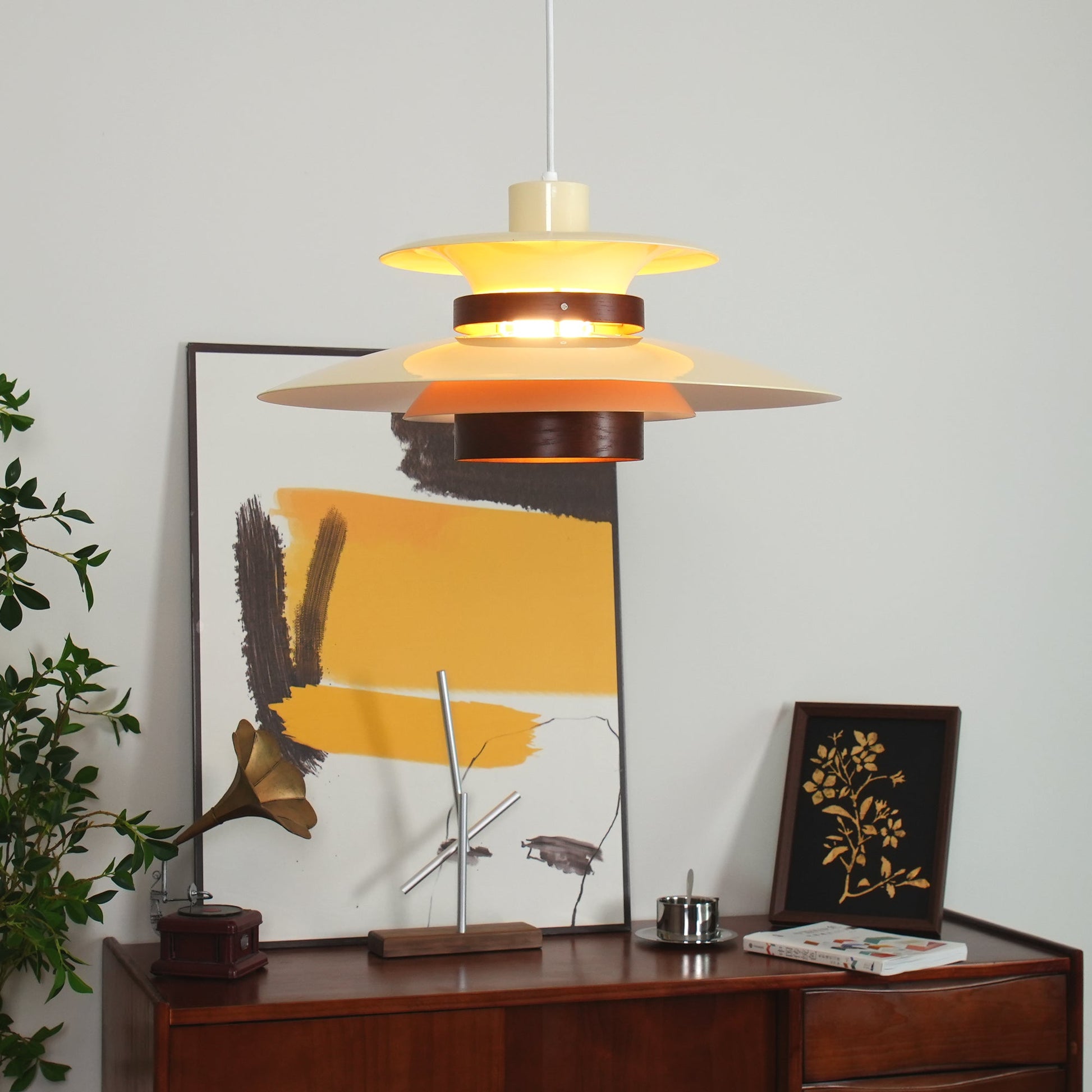 Macero | Stylish Modern Globe Pendant Light with Warm Wood Accents 5