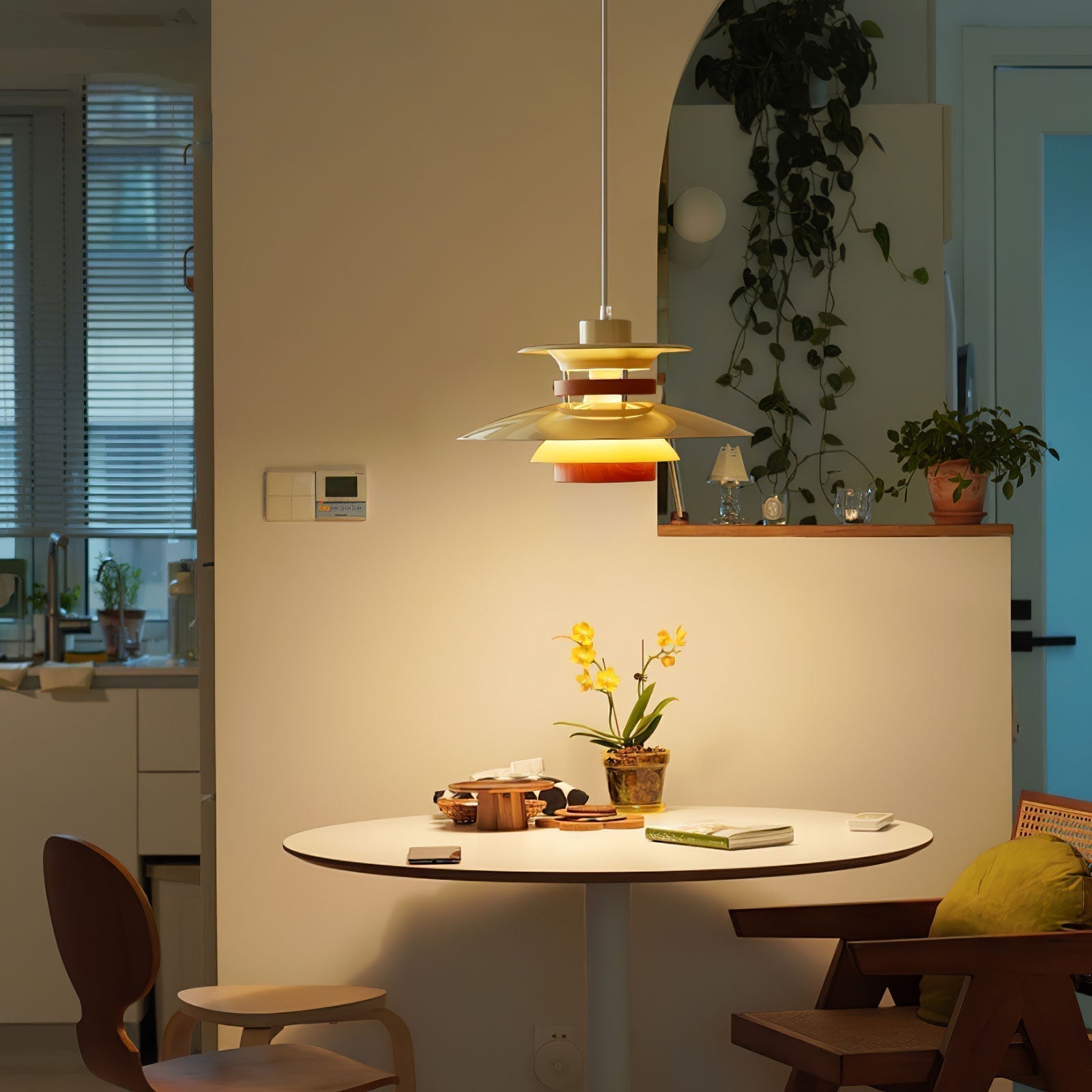 Macero | Stylish Modern Globe Pendant Light with Warm Wood Accents 7