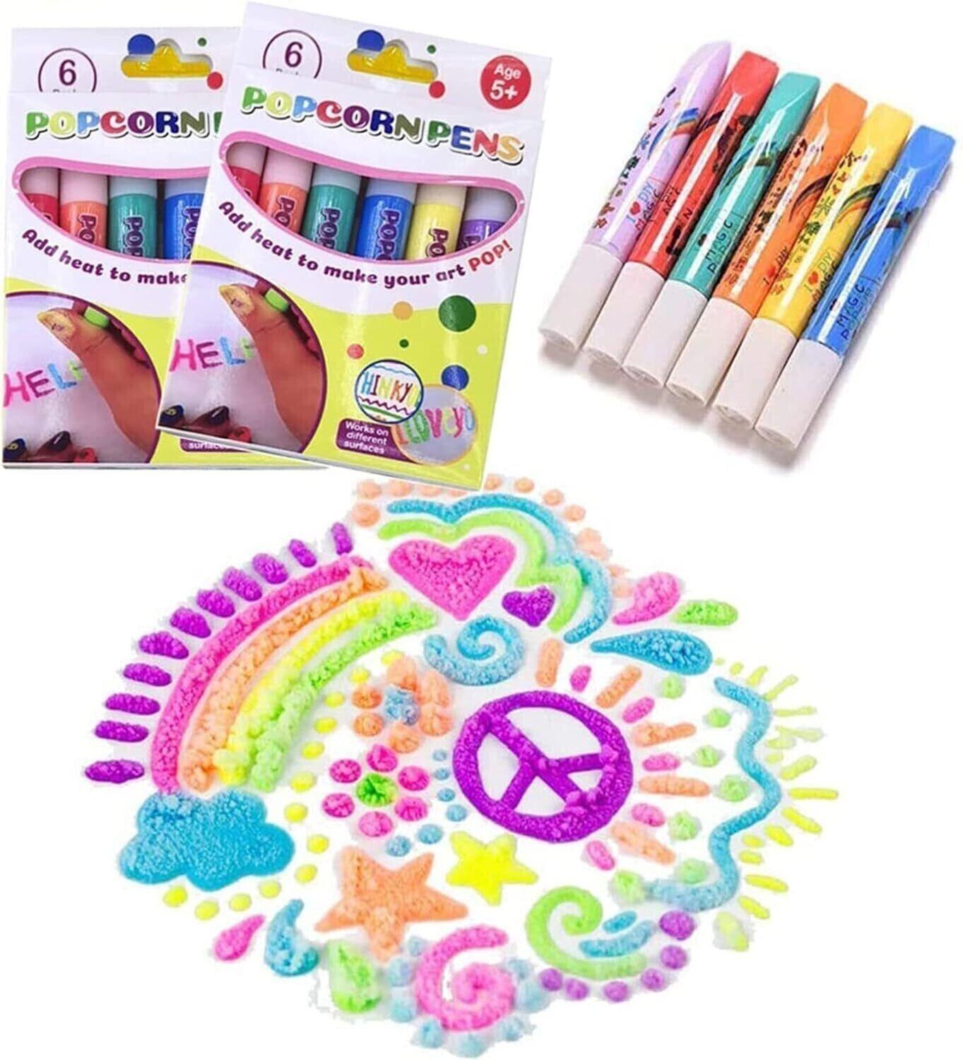 Magic Puffy Pens UK - 12PCS Magic Popcorn Pen Print Bubble Pen Puffy 3D Art Drawing Pens DIY Kids Gift 7