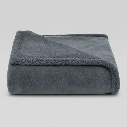 Gray waterproof blanket for bed 