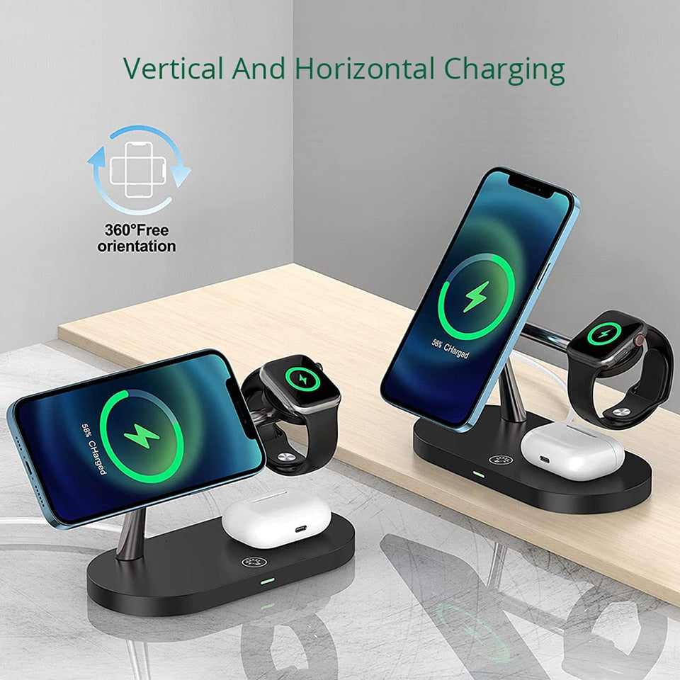 MagnaCharge | Efficient Versatile 3-in-1 Wireless Charging Station 2