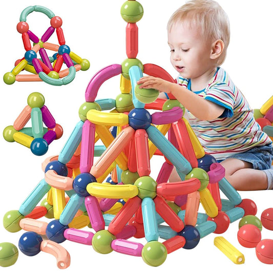 Fun Magnetic Construction Block Toy Set - Lusomart