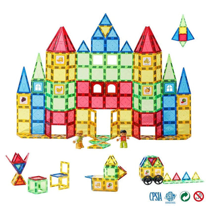 Fun Colorful Kids Magnetic Building Blocks Set - Lusomart