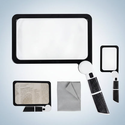 Bright Full Page LED Reading Magnifying Glass