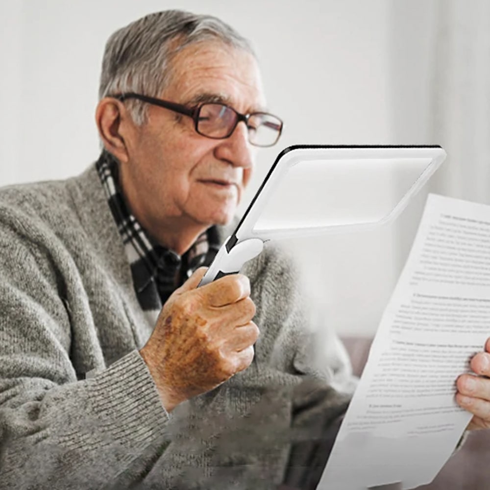 Bright Full Page LED Reading Magnifying Glass