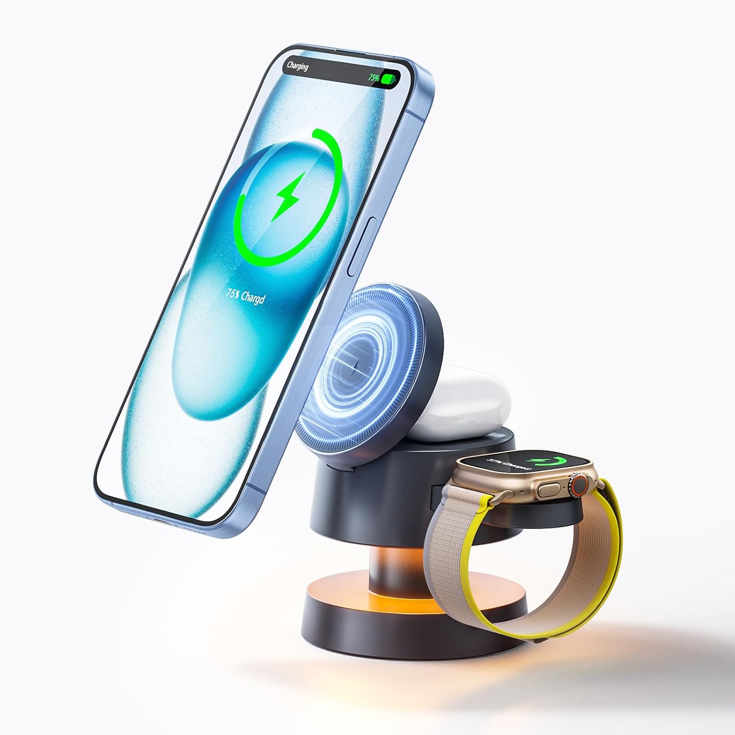 Flexible 4-in-1 Wireless Charging Night Lamp - Lusomart