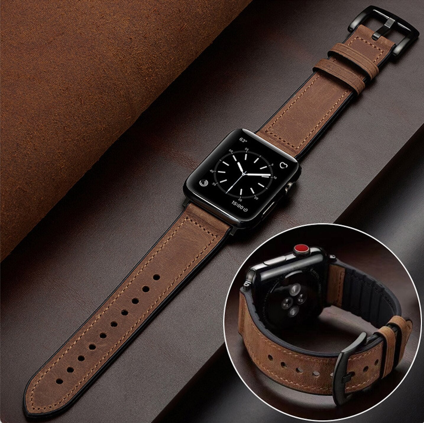 Premium Genuine Leather Smartwatch Strap
