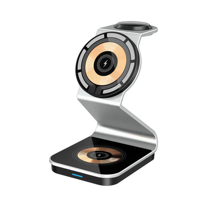 Compact 3-in-1 Wireless Phone Charger Pad