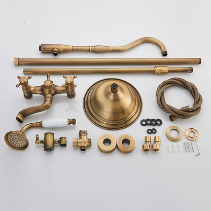 Traditional Brass Wall Mount Shower System