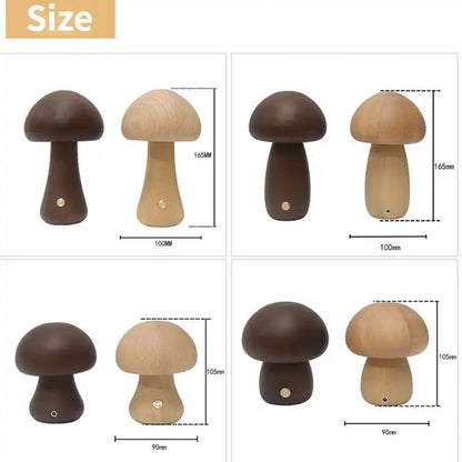 Soft Glow Mushroom LED Table Lamp with Dimmer