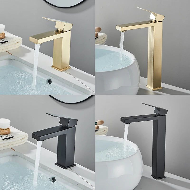 Contemporary Single Handle Bathroom Sink Faucet