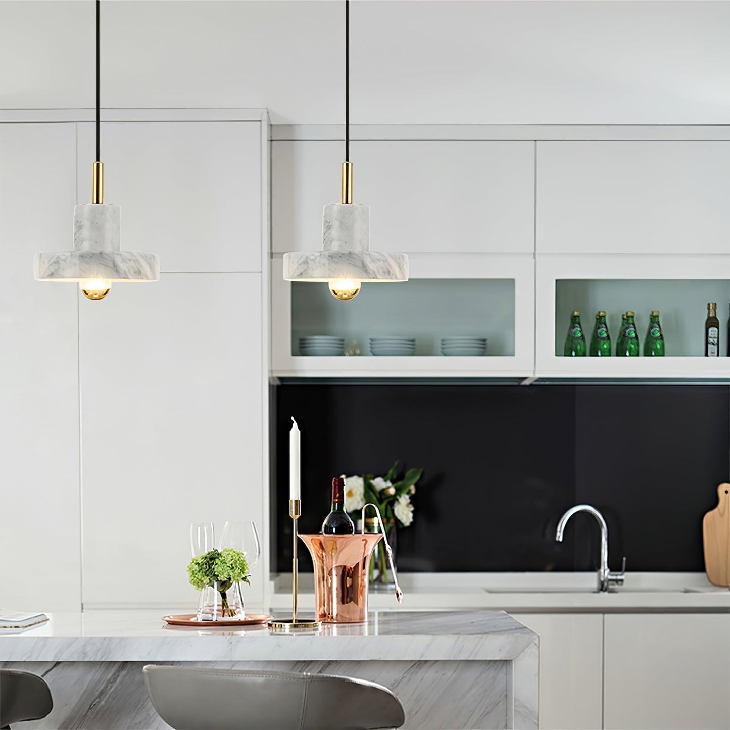Luxury White LED Hanging Light