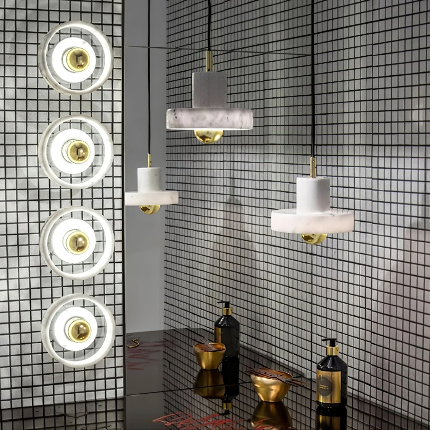 Luxury White LED Hanging Light