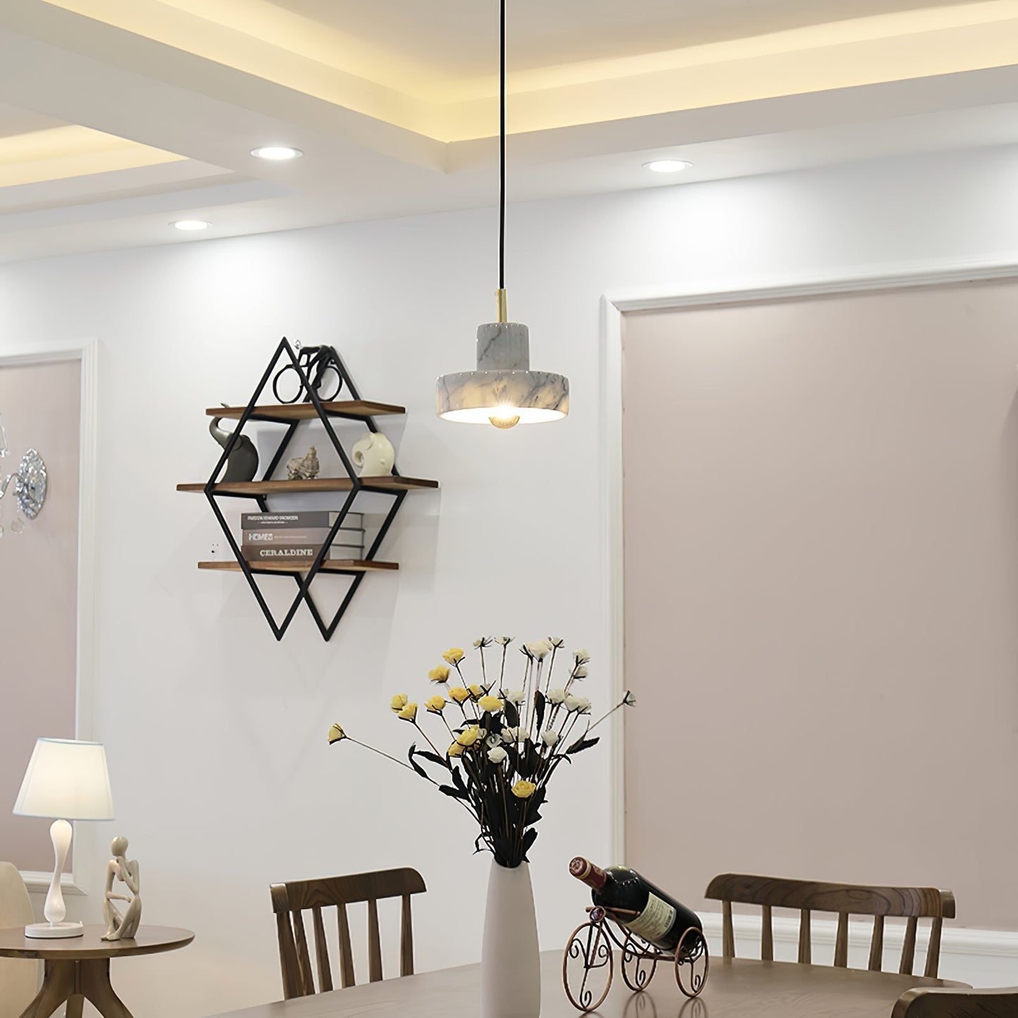 Luxury White LED Hanging Light