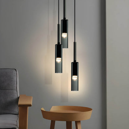 Sleek Grey Glass Drop Pendant Light