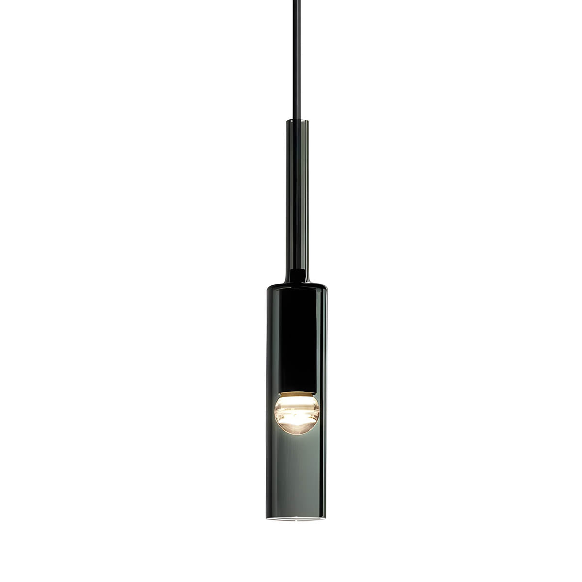 Sleek Grey Glass Drop Pendant Light - Lusomart