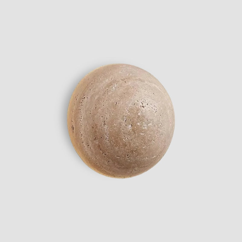 MarbleGlow - Half-Round Stone Wall Lamp 1