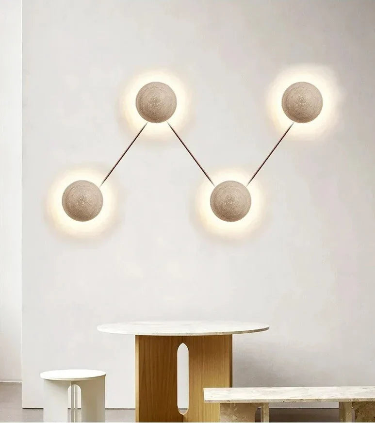MarbleGlow - Half-Round Stone Wall Lamp 6