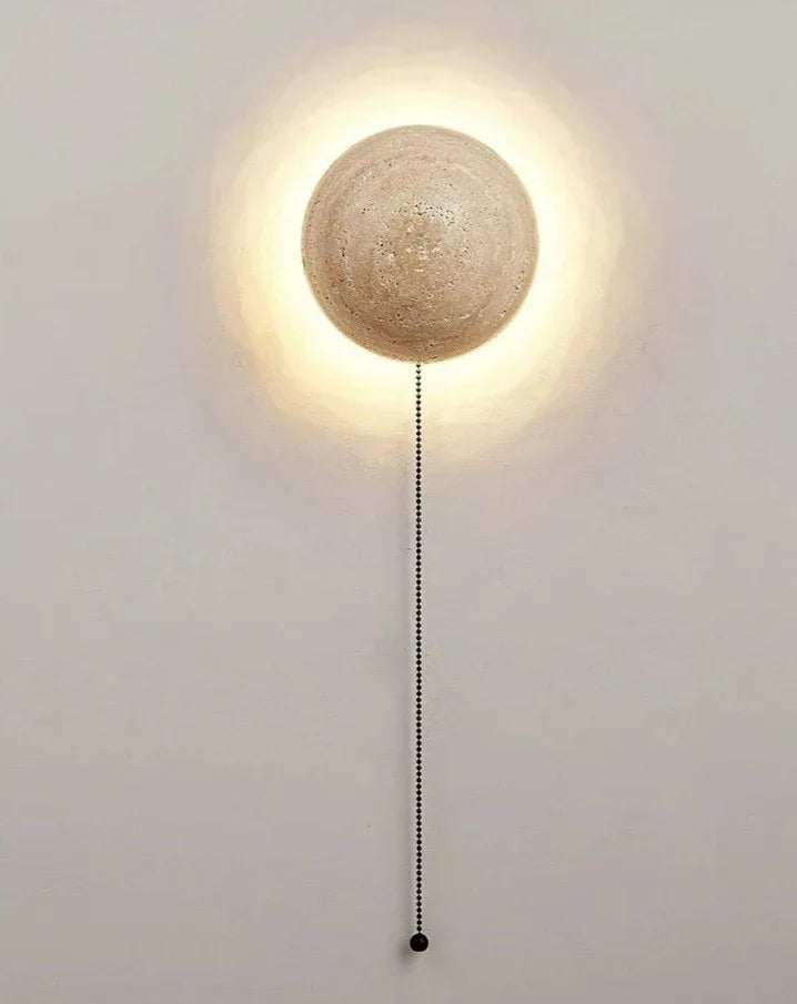 MarbleGlow - Half-Round Stone Wall Lamp 8