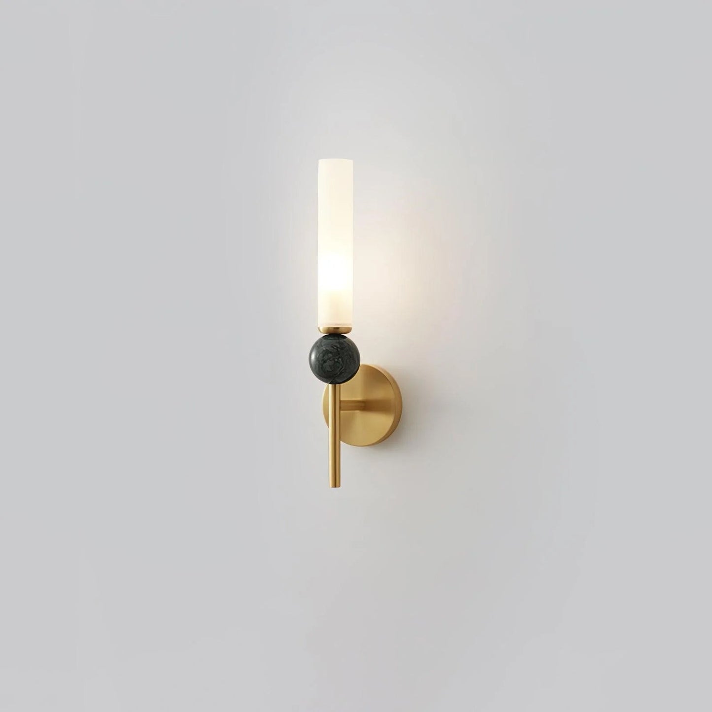 MarbleGlow | Elegant Brass Wall Sconce Lighting with Acrylic Shade 10