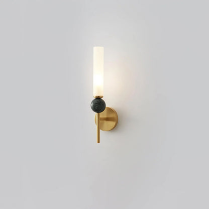 MarbleGlow | Elegant Brass Wall Sconce Lighting with Acrylic Shade 10