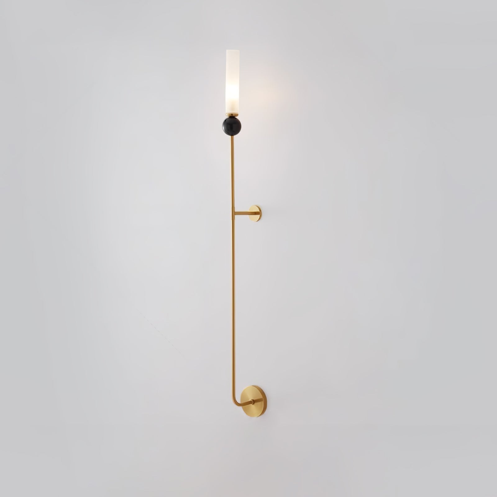 MarbleGlow | Elegant Brass Wall Sconce Lighting with Acrylic Shade 12
