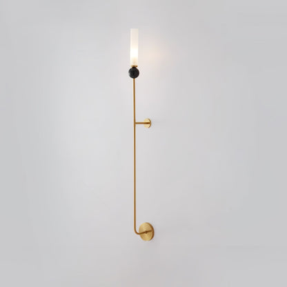 MarbleGlow | Elegant Brass Wall Sconce Lighting with Acrylic Shade 12