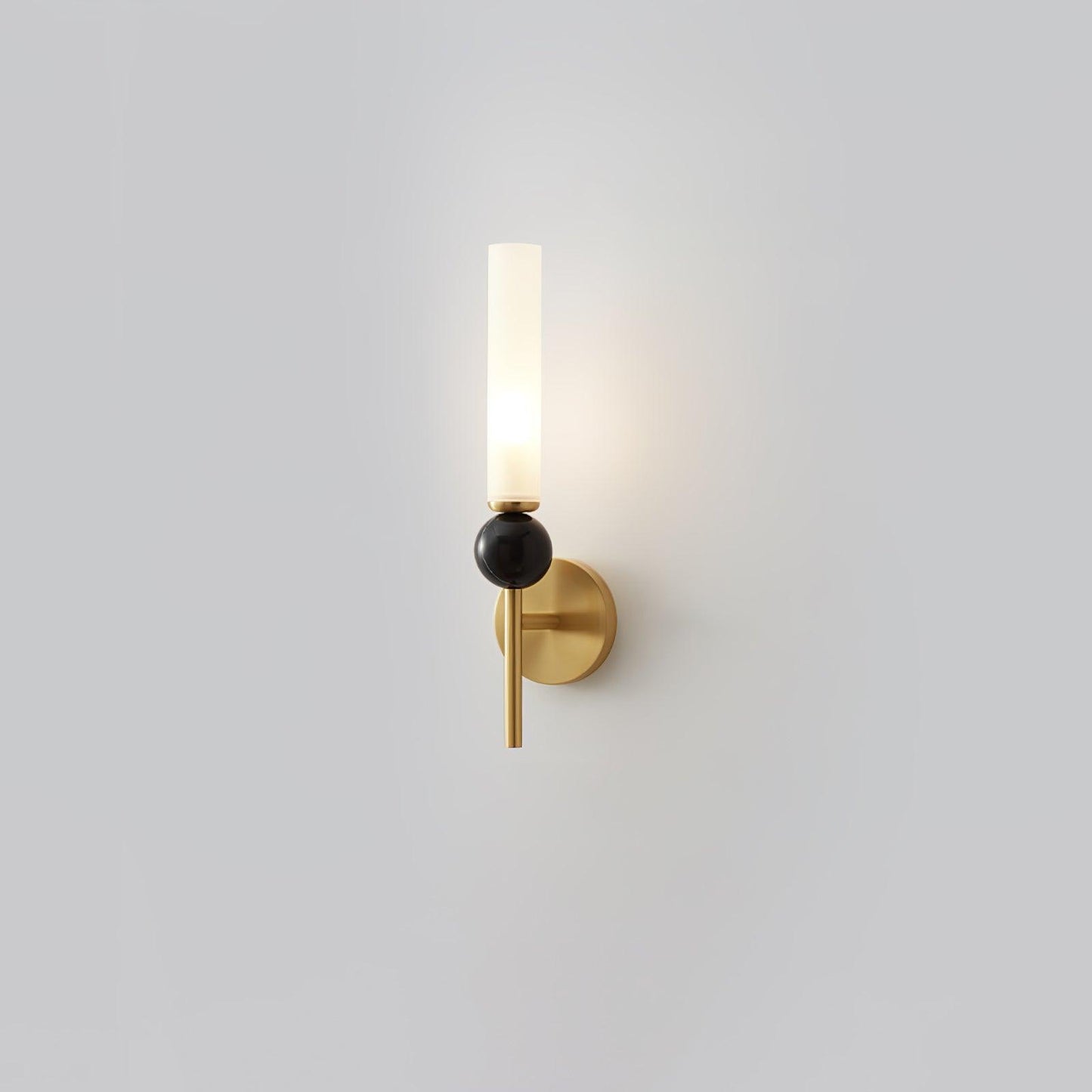 MarbleGlow | Elegant Brass Wall Sconce Lighting with Acrylic Shade 18