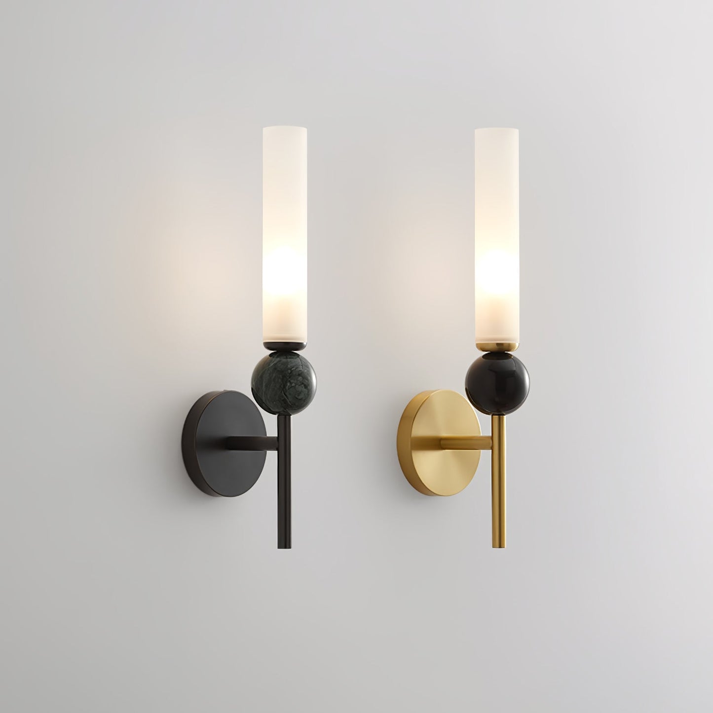 MarbleGlow | Elegant Brass Wall Sconce Lighting with Acrylic Shade 7