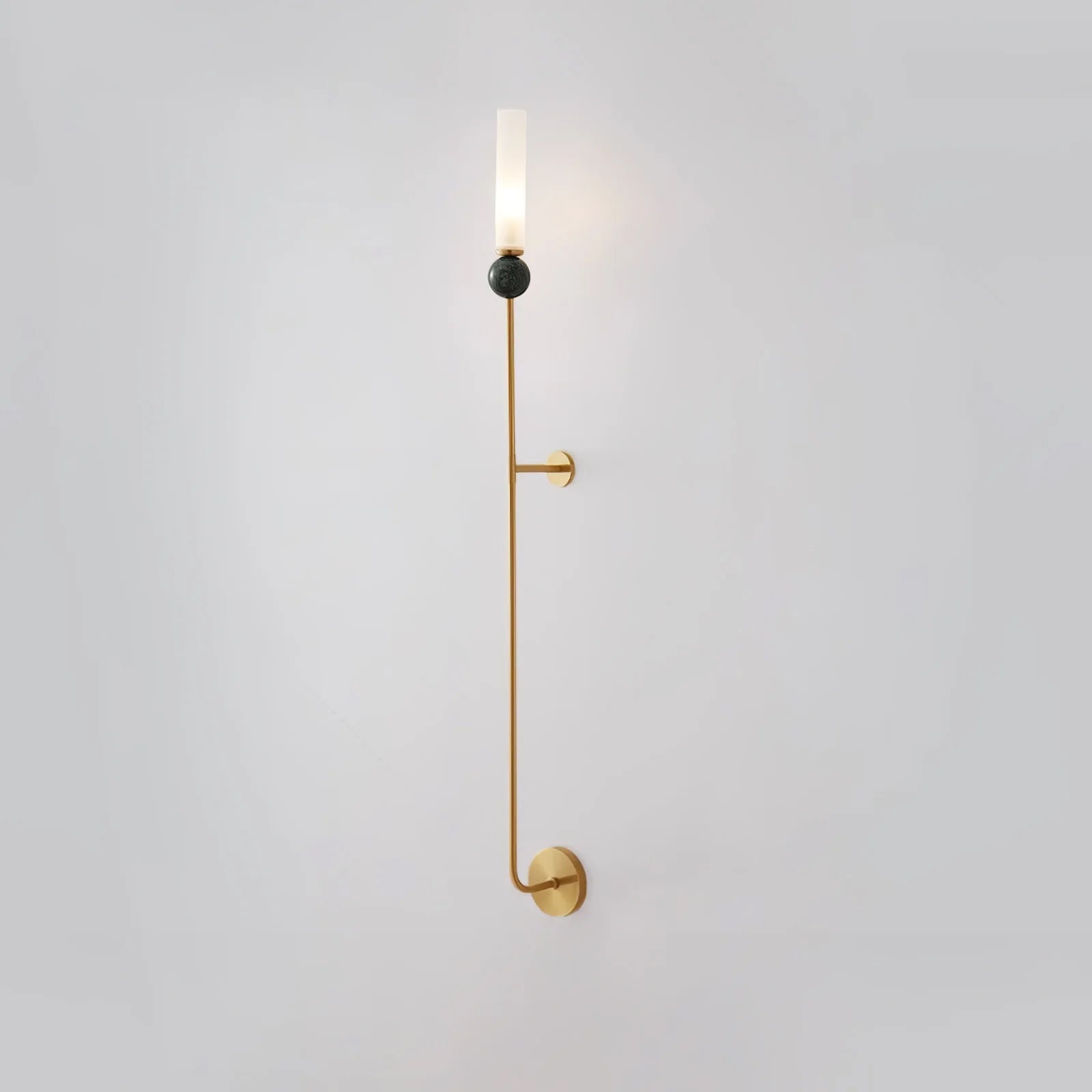 MarbleGlow | Elegant Brass Wall Sconce Lighting with Acrylic Shade 9