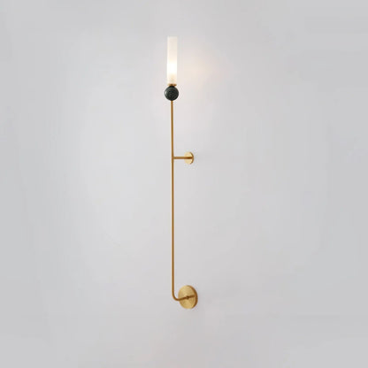 MarbleGlow | Elegant Brass Wall Sconce Lighting with Acrylic Shade 9