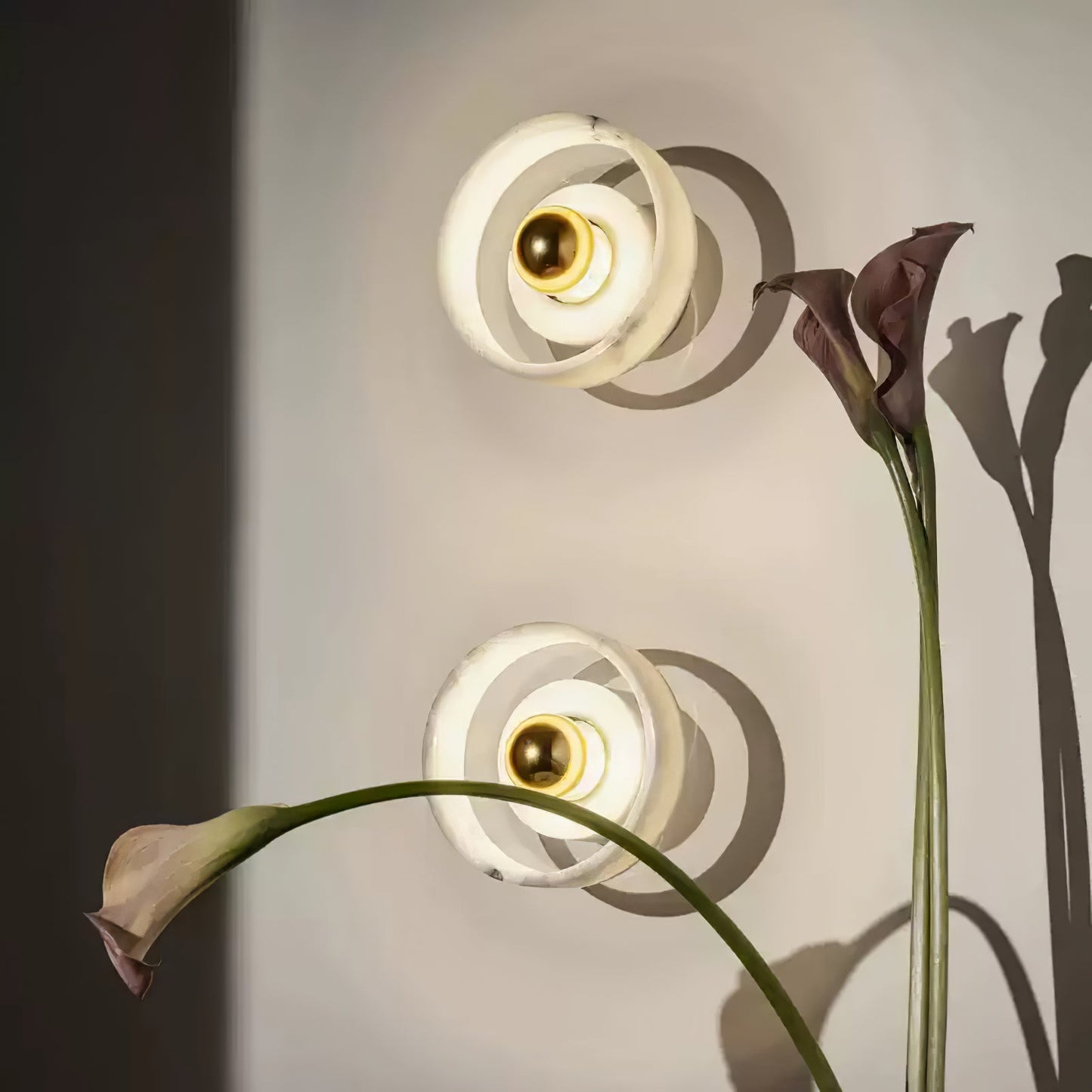 MarbleGlow | Elegant Modern LED Bathroom Wall Lights with Natural Stone Design 4