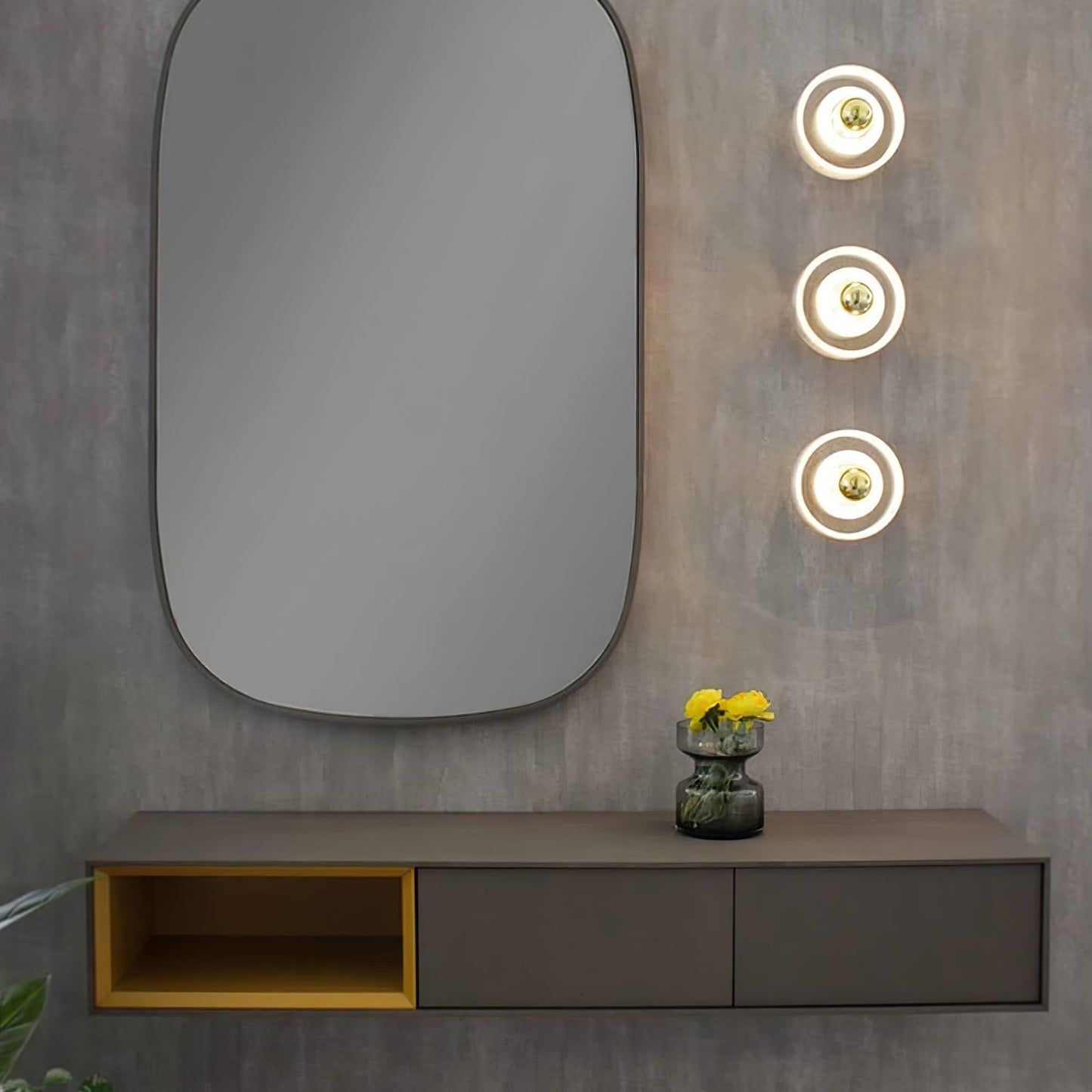 MarbleGlow | Elegant Modern LED Bathroom Wall Lights with Natural Stone Design 5