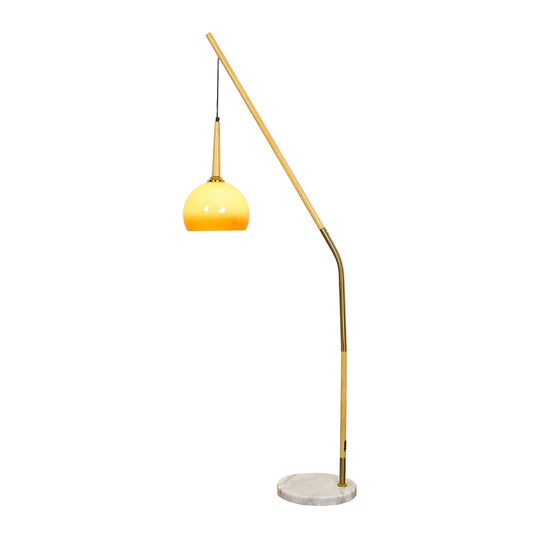 Sleek Contemporary Glass and Metal Floor Lamp - Lusomart