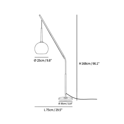 MarbleGlow | Elegant Modern Metal and Glass Floor Lamp for Living Room 2