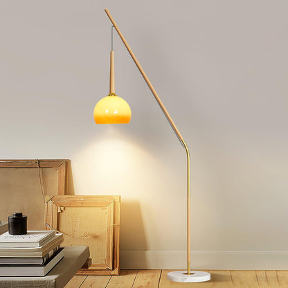MarbleGlow | Elegant Modern Metal and Glass Floor Lamp for Living Room 3