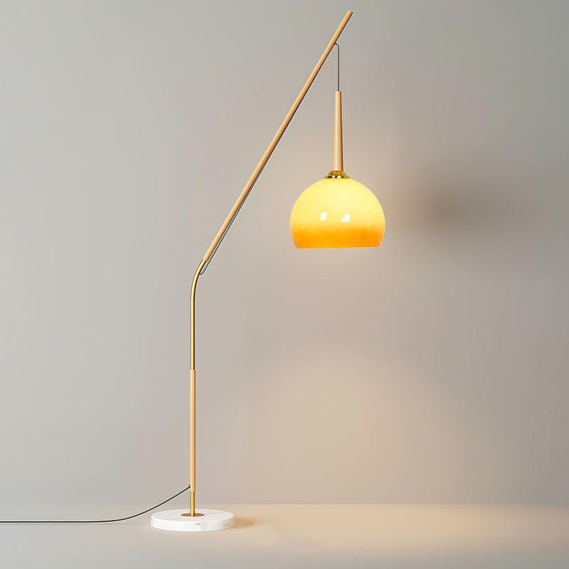 MarbleGlow | Elegant Modern Metal and Glass Floor Lamp for Living Room 4