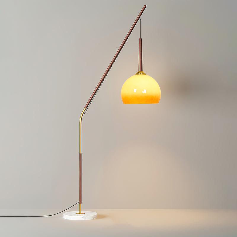 MarbleGlow | Elegant Modern Metal and Glass Floor Lamp for Living Room 5