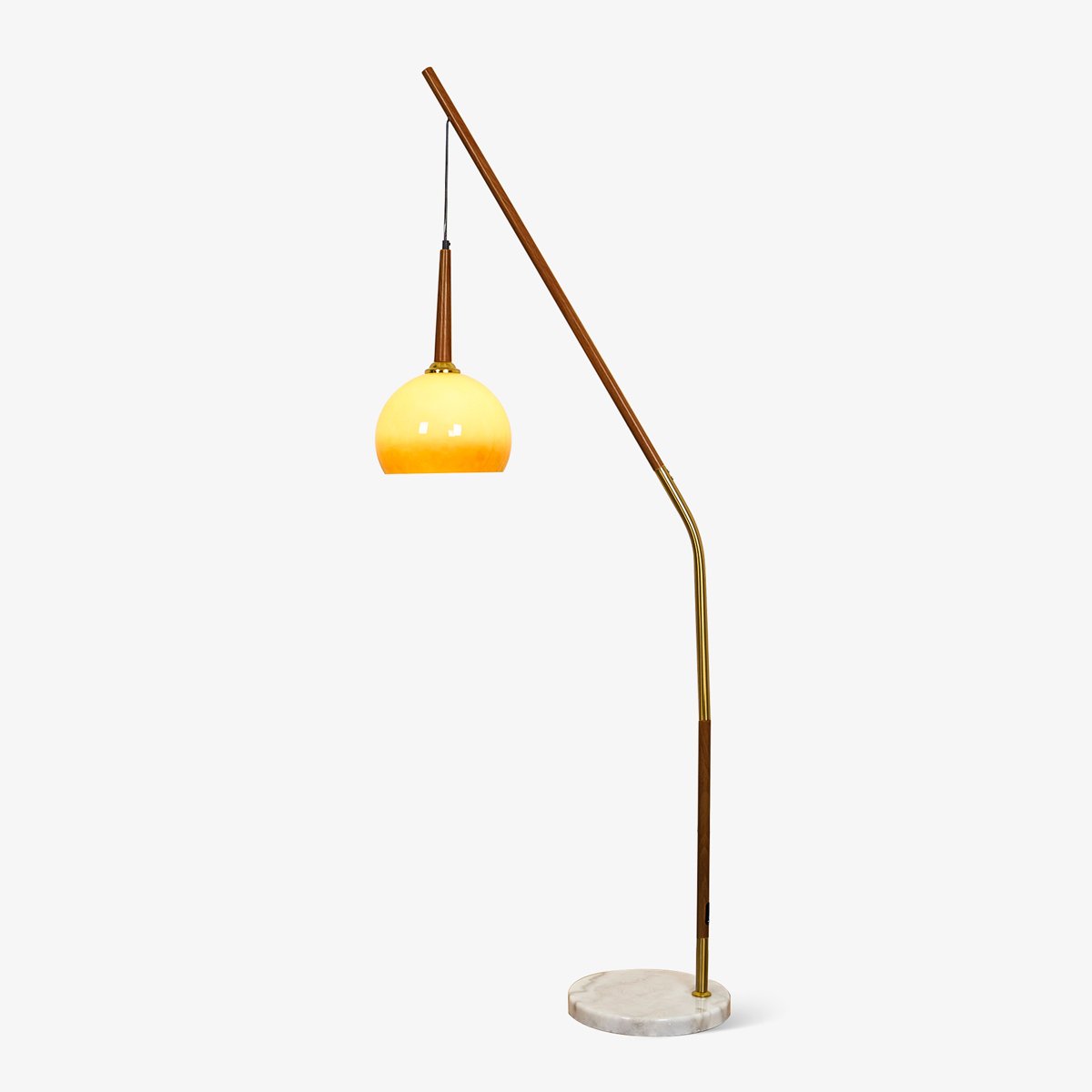MarbleGlow | Elegant Modern Metal and Glass Floor Lamp for Living Room 9
