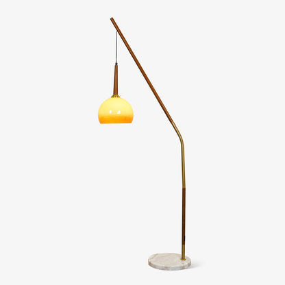 MarbleGlow | Elegant Modern Metal and Glass Floor Lamp for Living Room 9