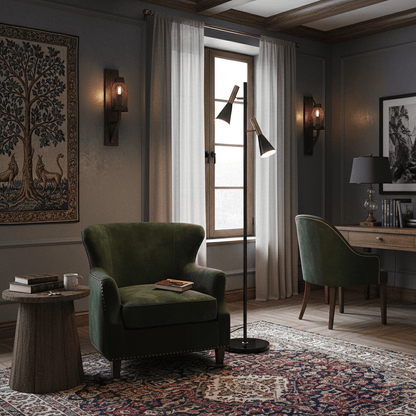 MarbleGlow | Elegant Modern Metal and Marble Floor Lamp 5