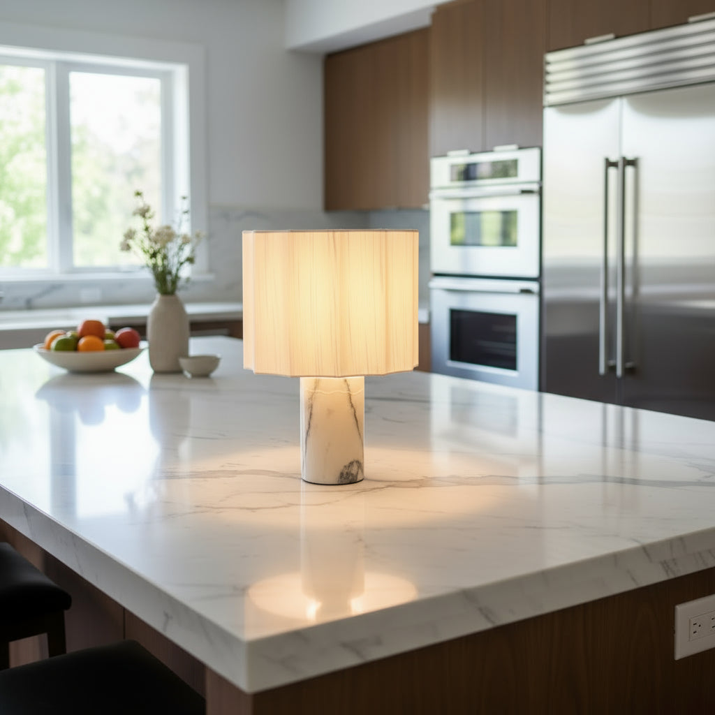 MarbleGlow | Elegant Rechargeable Cordless Bedside Table Lamp with LED Design 5