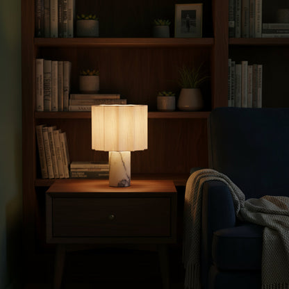 MarbleGlow | Elegant Rechargeable Cordless Bedside Table Lamp with LED Design 6