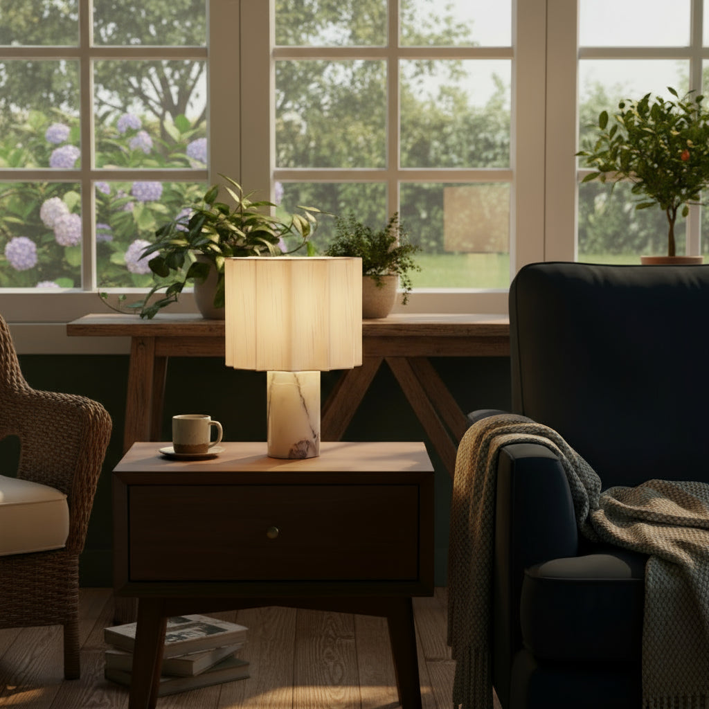 MarbleGlow | Elegant Rechargeable Cordless Bedside Table Lamp with LED Design 7
