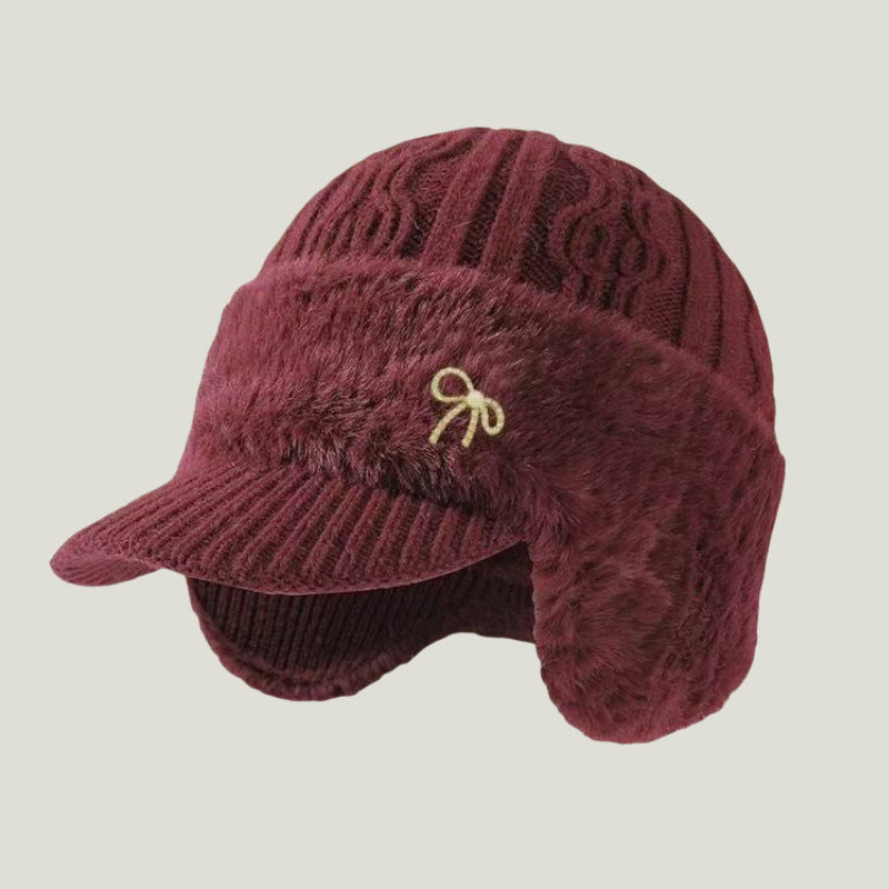 Warm Fleece Lined Trapper Beanie Hat