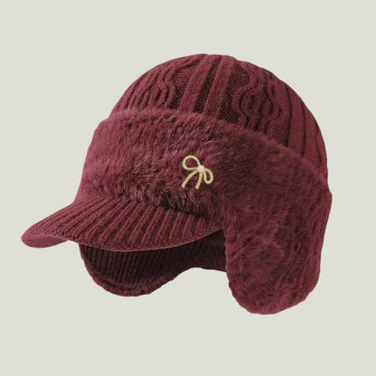 Warm Fleece Lined Trapper Beanie Hat
